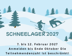 Mit der Jugendarbeit ins Schneelager Mit der Jugendarbeit ins Schneelager