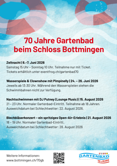 Flyer Gartenbad 70 Jahre