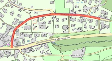 Bauarbeiten an der Weichselmattstrasse