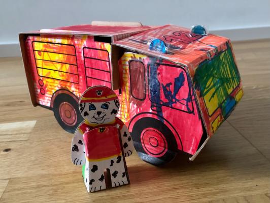 Bastelbogen Feurwehr Bottmingen