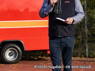 Hauptübung 2024 - Impressionen - Altkommandant Daniel Roth bei der Taufansprache 