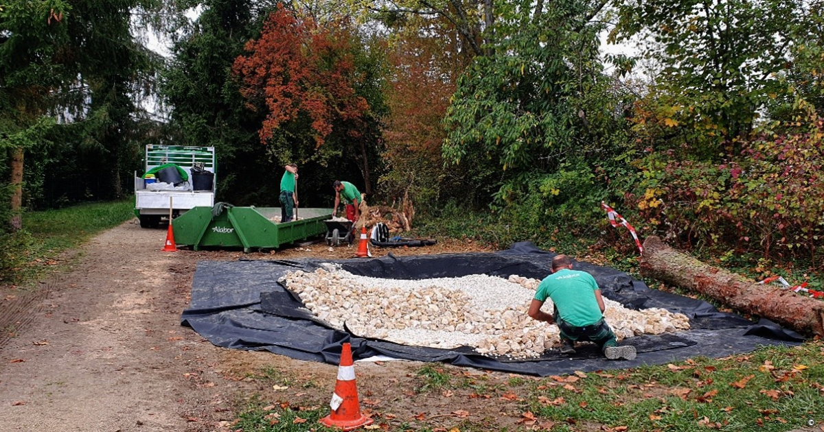 Biotop und Trockensteinmauer an der Spitzackerpromenade