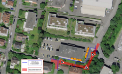 Sperrung und Verkehrsbehinderungen Birsigstrasse